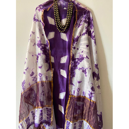 Ladies Hand Dyed Shibori Marsidi Silk Suits