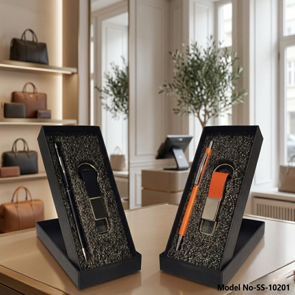 2-In-1 Premium Pen & Keychain Combo Gift Set (Ss-10201) - Dimension (L*W*H): 17 8 3 Centimeter (Cm)