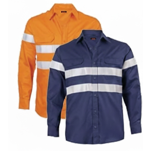 Single Tone Long Sleeve Reflective Work Shirts