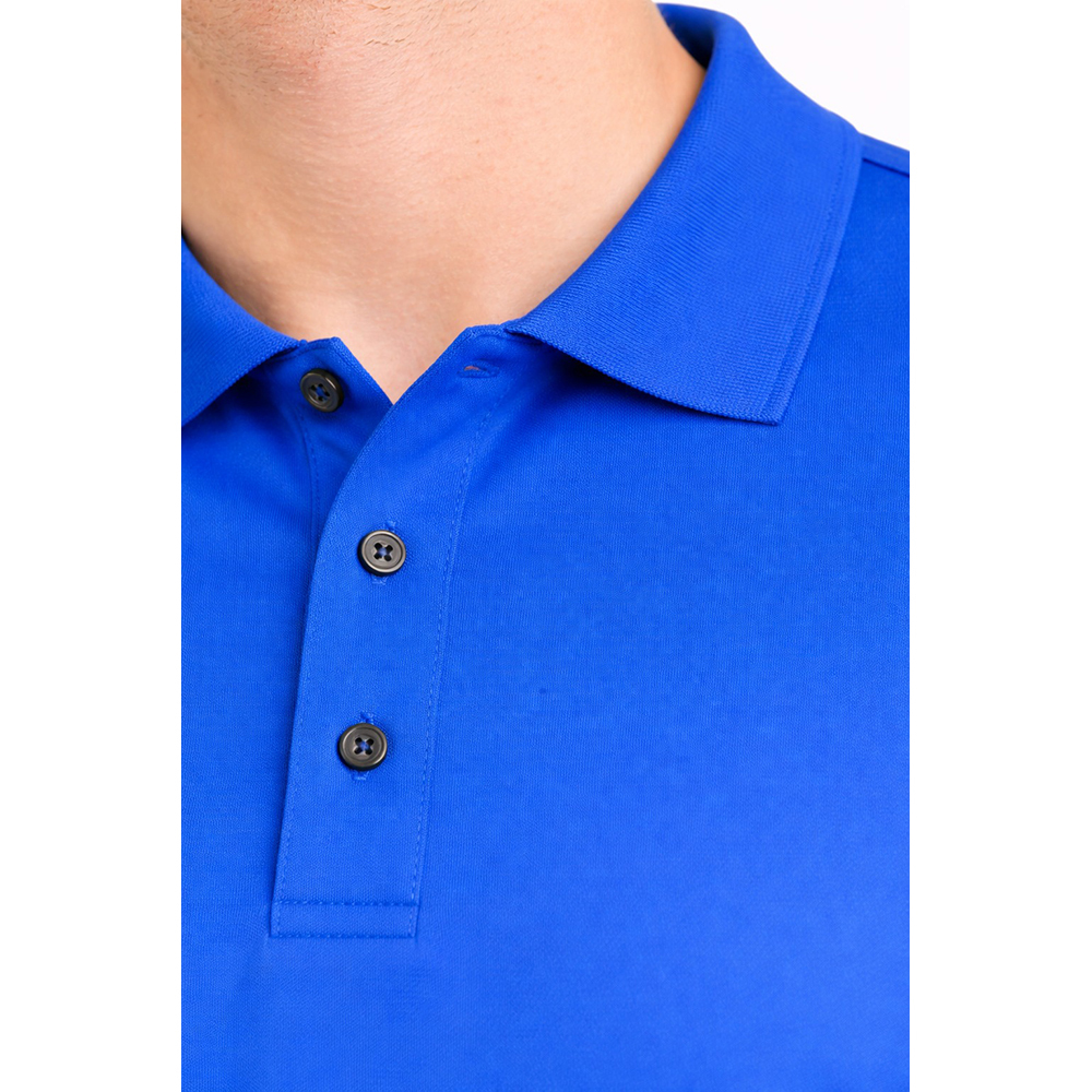 Blue Polyester Fabric Polo T-Shirt