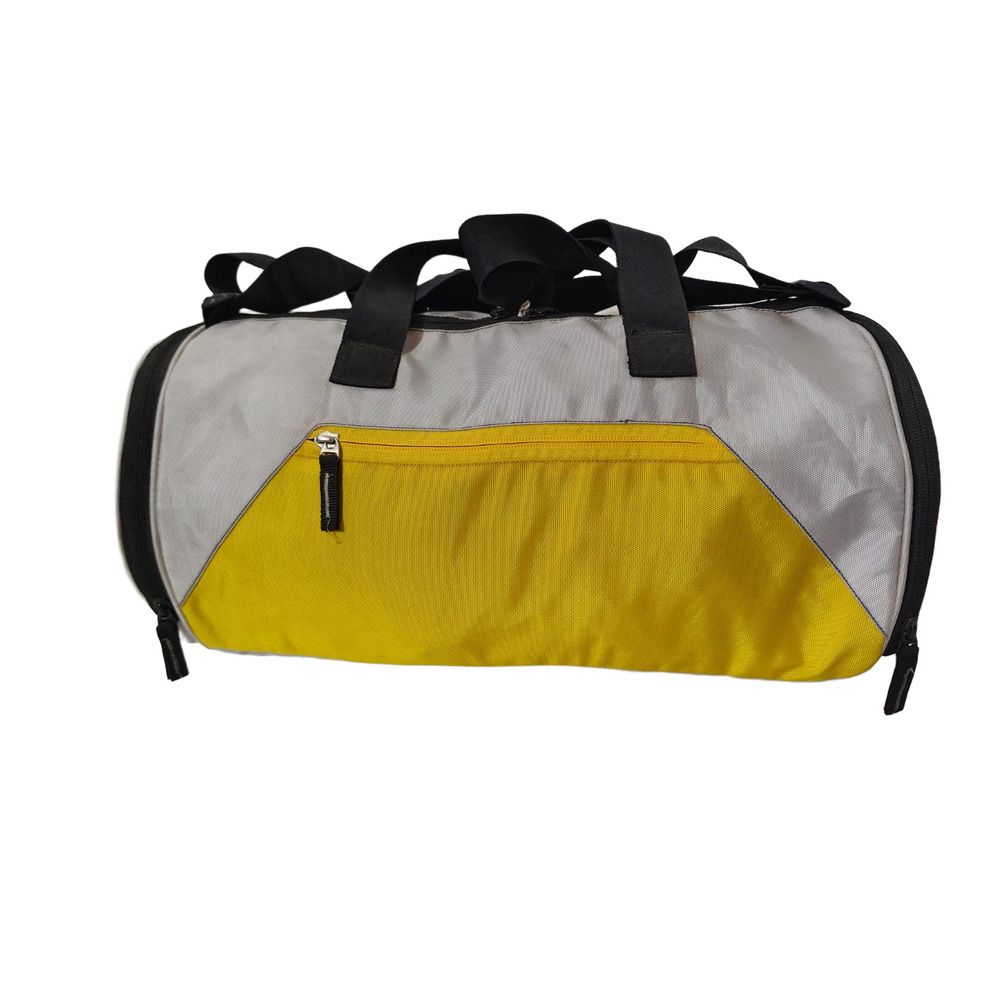 Yellow And White Gym Bag