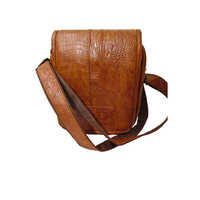 Leather Side Bag - Color: Brown