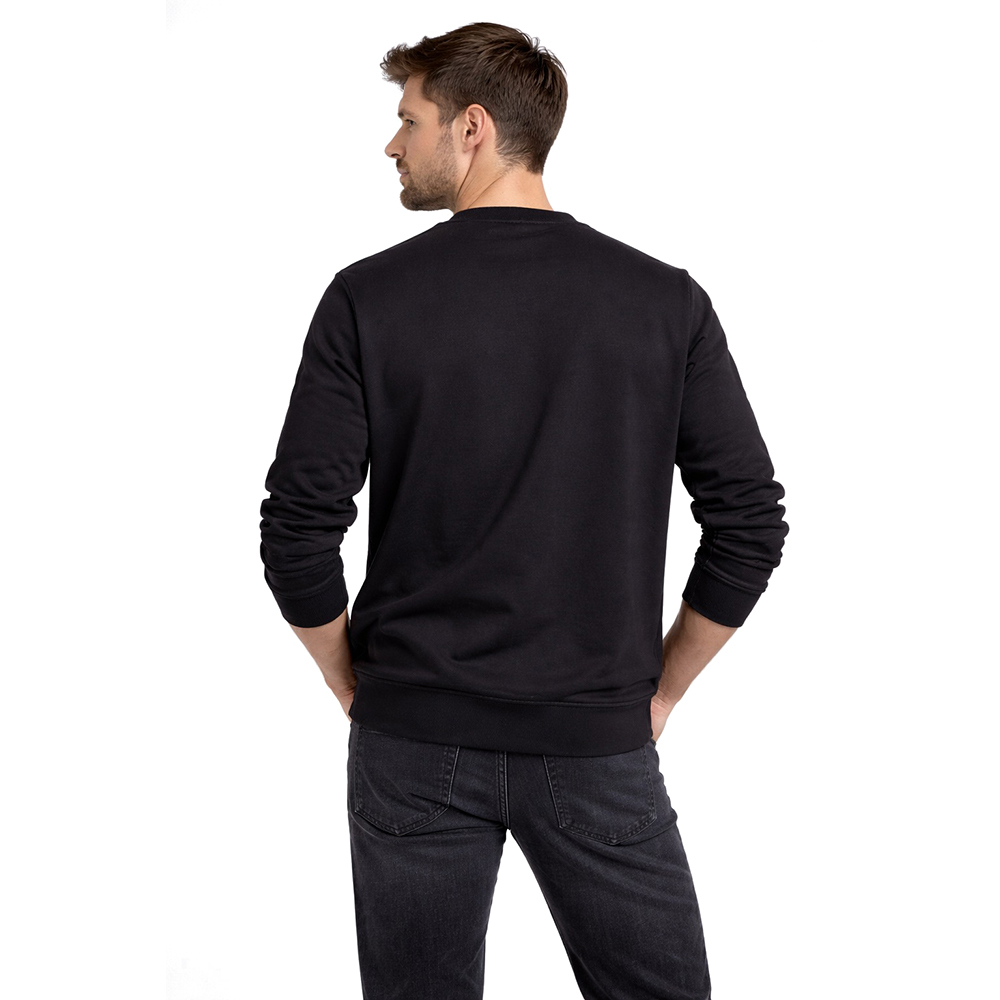 Black Full Sleeves Round Neck Cotton T-Shirt