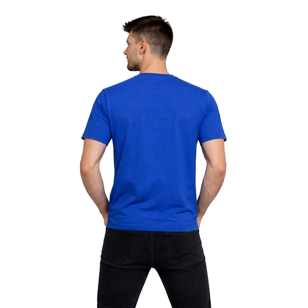 Blue Round Neck With Half Sleeves T-Shirt