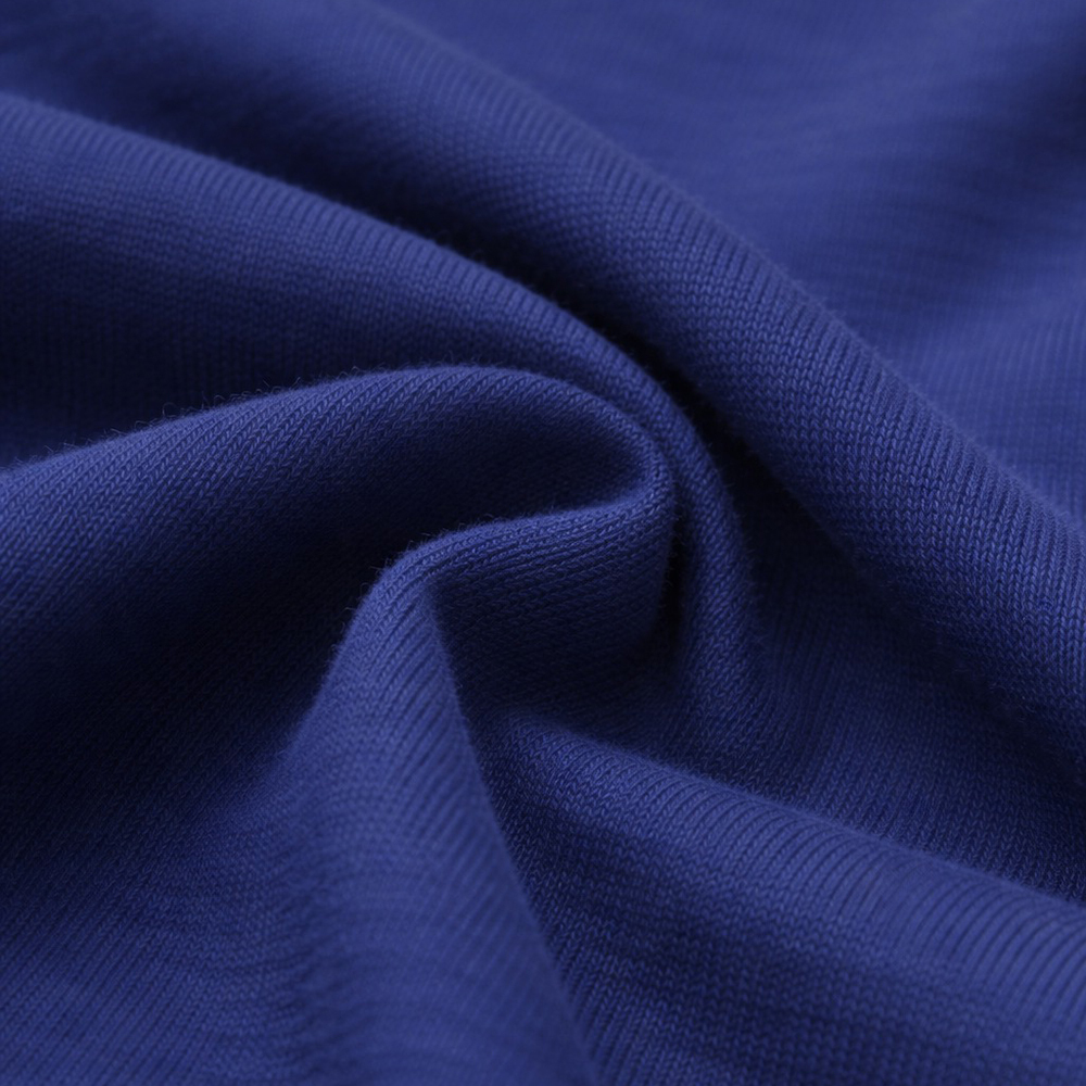 Blue Round Neck With Half Sleeves Cotton T-Shirt