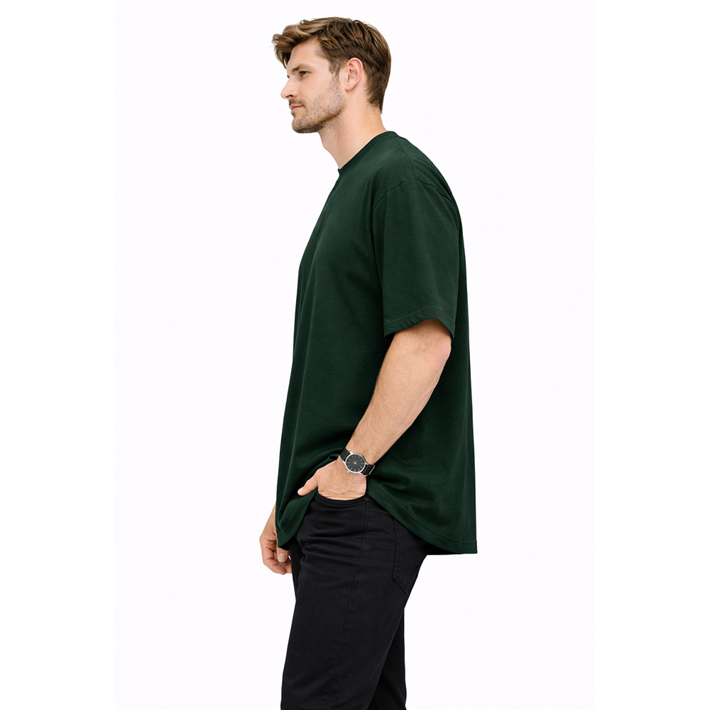 Green Oversized Round Neck T-Shirt
