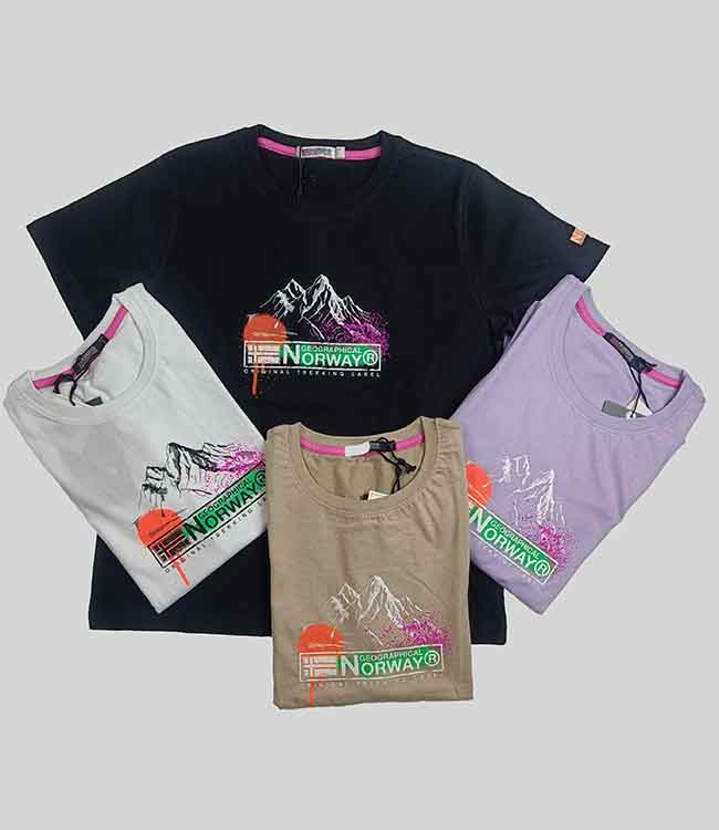 W13413 GEOGRAPHICAL NORWAY Ladies Printed T-Shirts