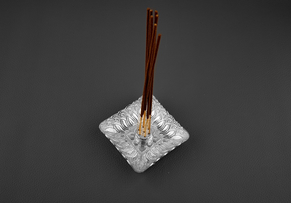 Rectangle Shape Silver Agarbatti Stand - Features: Durable