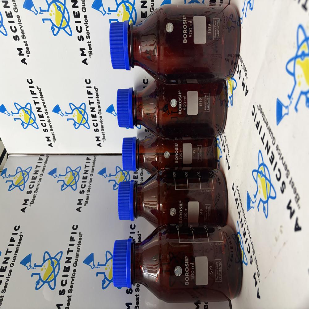Reagent Bottles Narrow Mouth With Screw Cap Amber 500ml