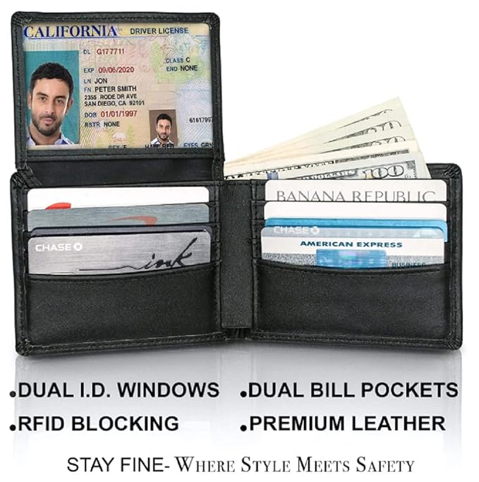 (SS-10209) Leather Wallet Pen Combo for Men