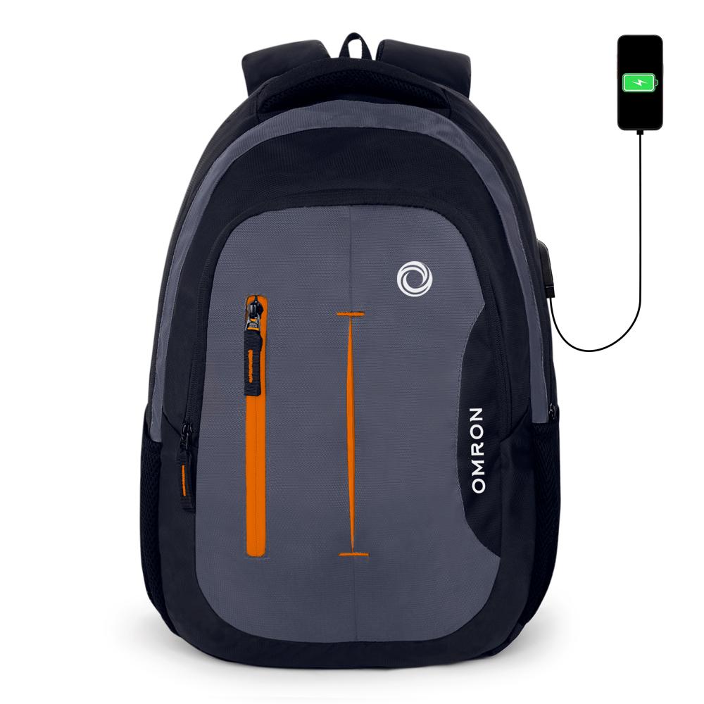 Laptop Backpack with USB Charging Port | Water-Resistant Office College School & Travel Bag for Men & Women | Black | 30L