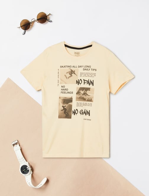 B16449 max Boys Graphic Printed T-Shirts