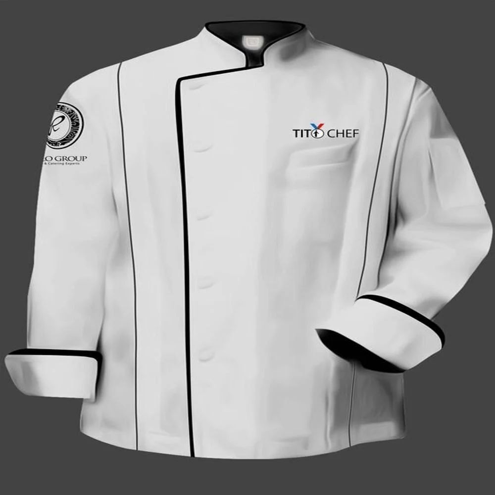Chef Coat - Cotton Blend, S-xxl, White | Long Sleeves, Button Closure, Pockets, Ideal For Professional Kitchen Use