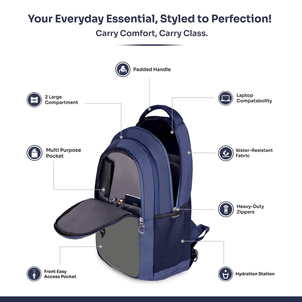 Multipurpose Backpack for Office, College, Travel and Daily Wear for Men & Women (Blue)