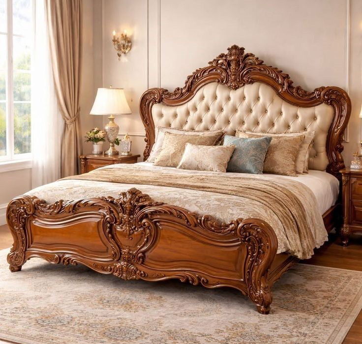 King Size Wooden Double Bed
