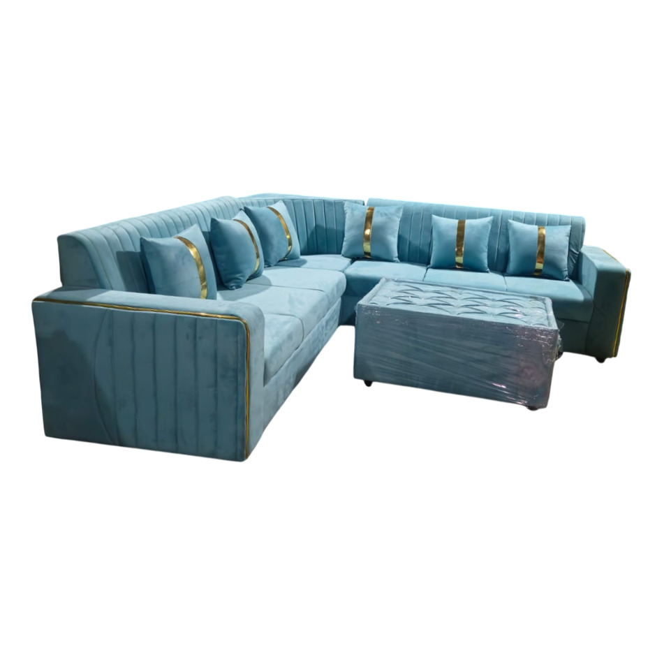 Six Seater L Shape Sofa Set