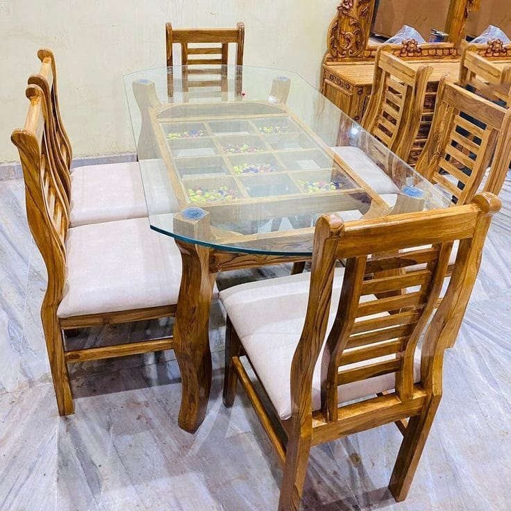 6 Seater Dinning Table And Chair Set