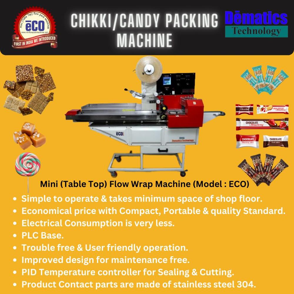 Chikki Packing Machine (Mini Model - Ecopro) - Automatic Grade: Semi-automatic