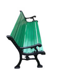 3 Seater Mild Steel Park Table - Color: Green