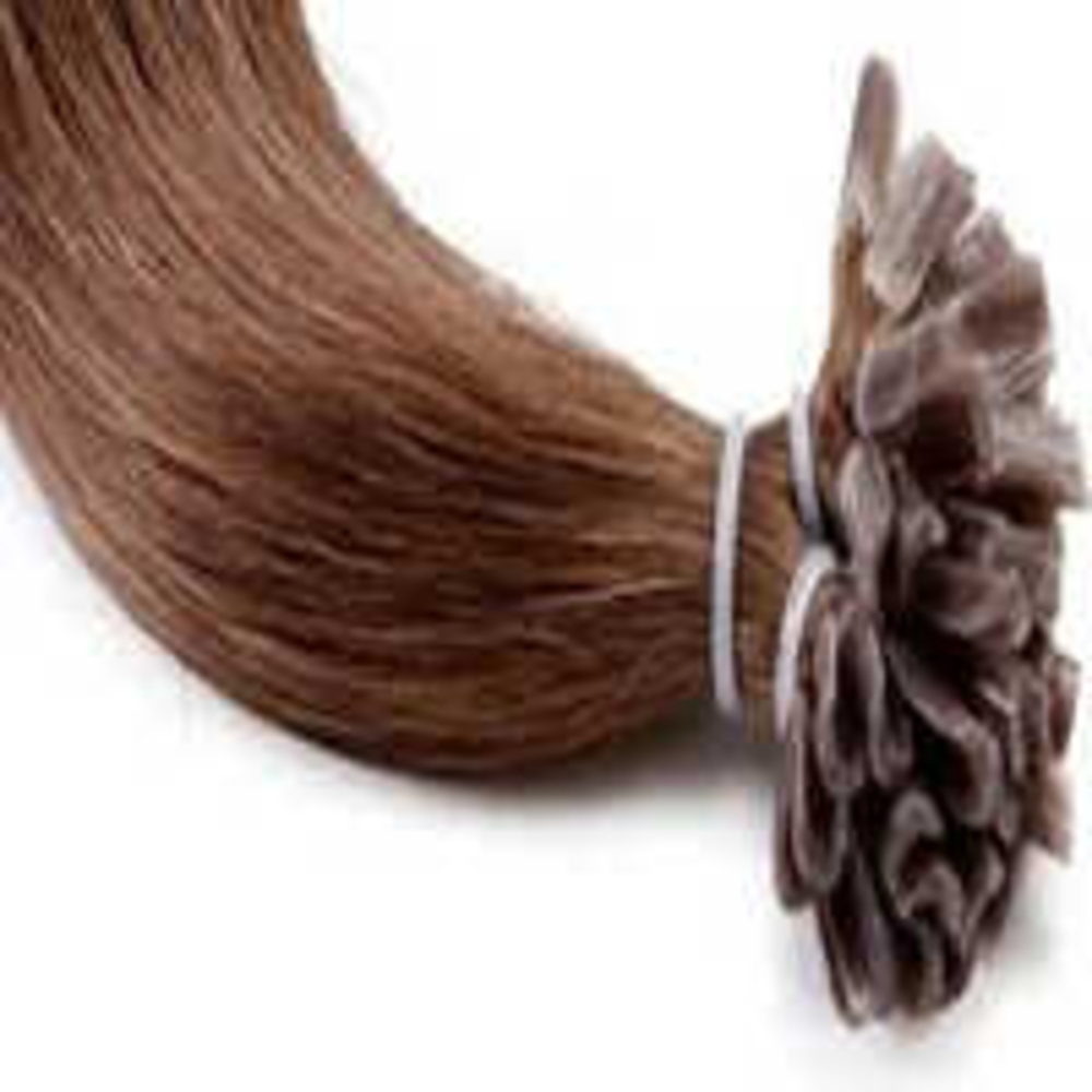 V Tip Human Hair Extension - Color: Brown