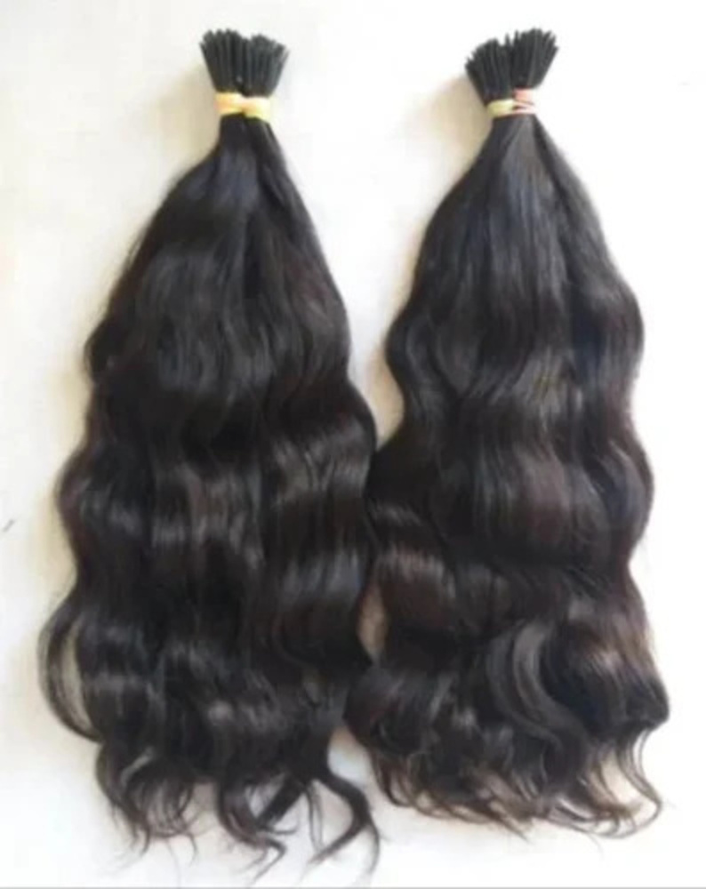 Wavy Black Human Hair Extension - Feature: Easy To Style