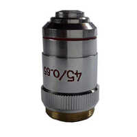45 X Microscope Objective Brass Lens - Color: Silver