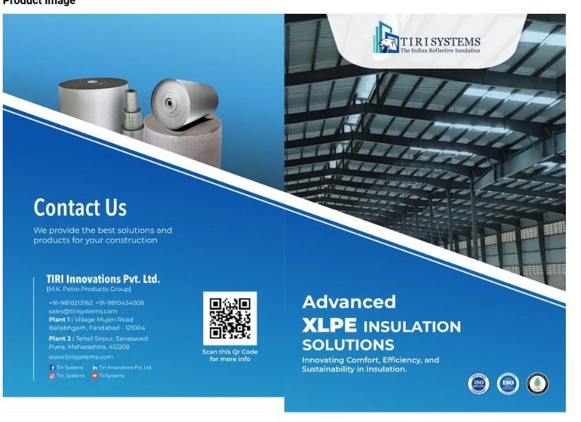 TIRI XLPE 19MM THICKNESS WITH ONE SIDE ALUMINIUM FOIL
