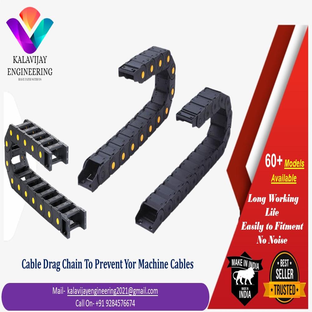Plastic Cable Drag Chain - Durable Plastic, Customizable Hole Shape | Lightweight, Stainless Steel Enhanced For Industrial Use