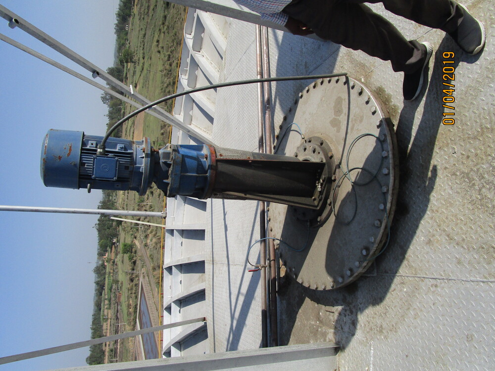 Central Agitator Installed On Biodigestor Tank