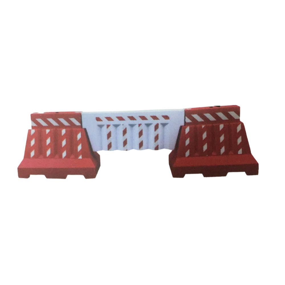 Red And White Water Fillable Pyramid Barrier