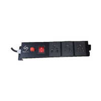 3no's Ms Powder Coated Round Pin Socket - Color: Black