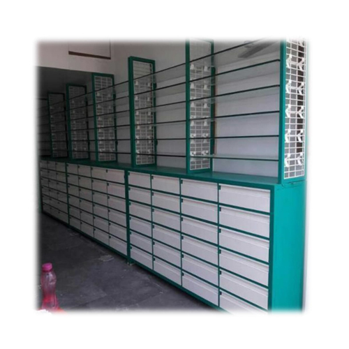 Pharmacy Racks - Color: White & Green