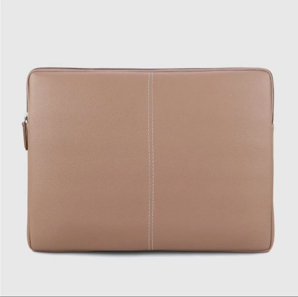 Beige Laptop Sleeve - Color: Brown