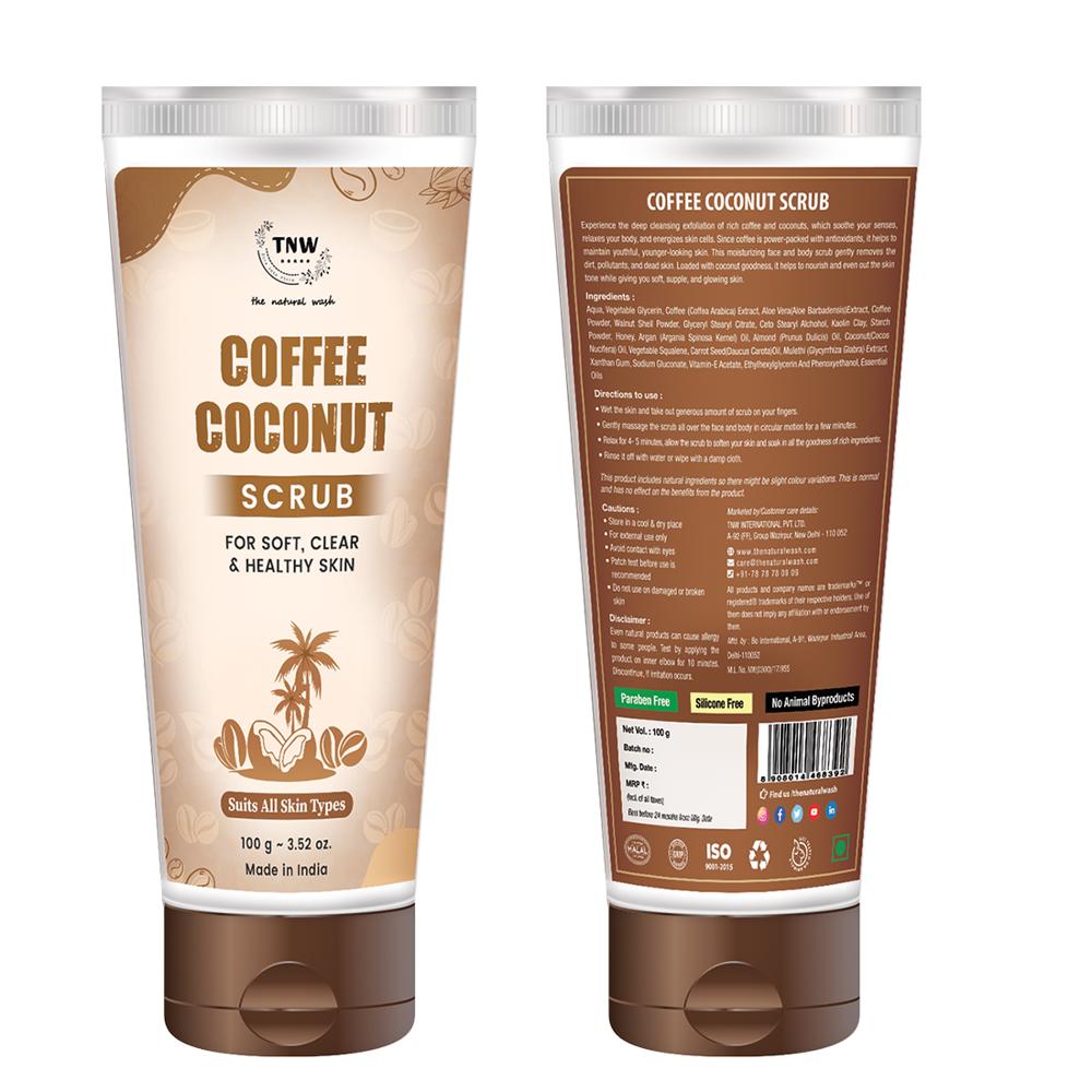 Coffee Coconut Scrub For Radiant & Healthy Skin  Natural & Chemical-free Scrub - Characteristics: 100% Safe