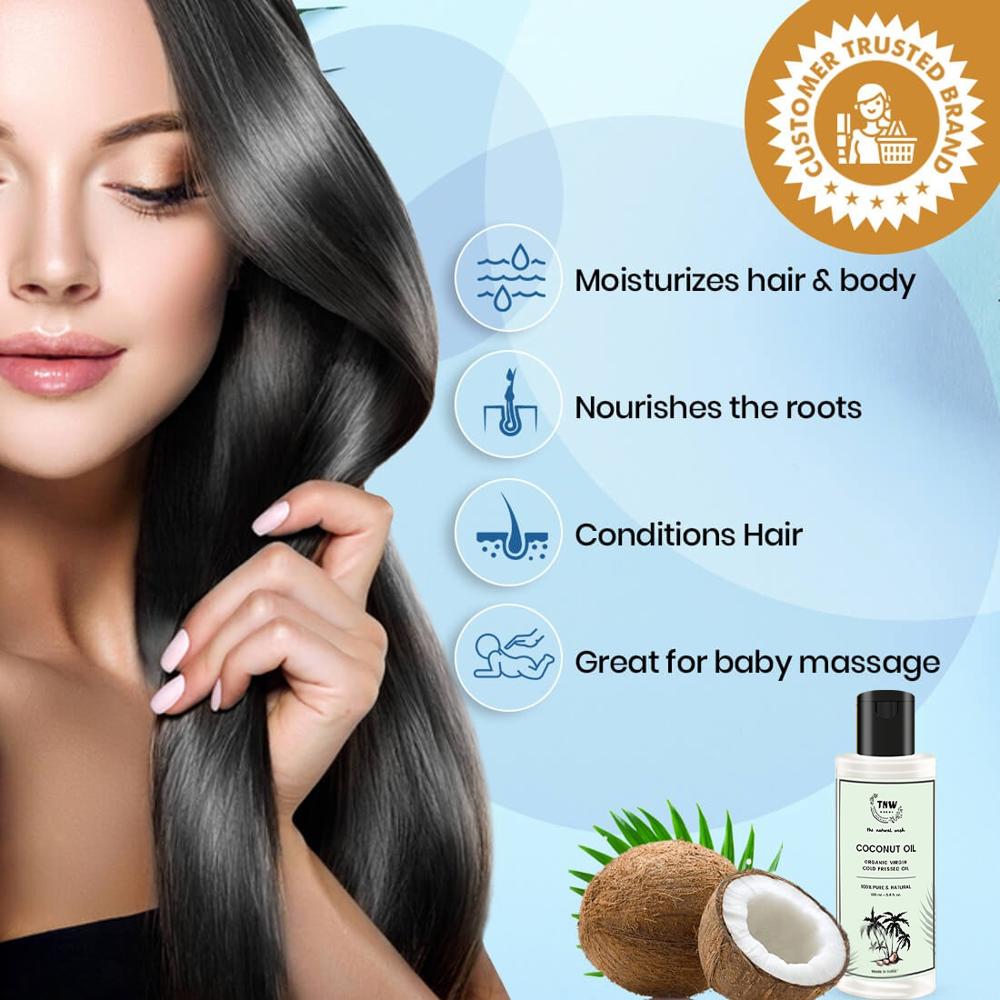 Coconut Oil For Soft Hair And Supple Skin Suitable For All Skin & Hair Types - Characteristics: No Side Effect