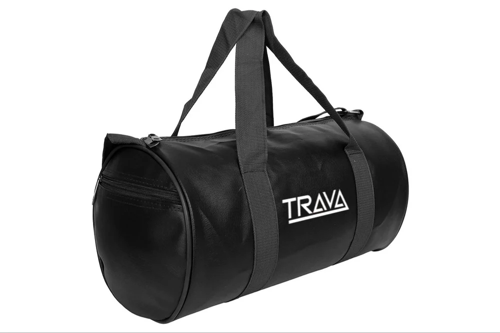 Black Leather Duffle Bag
