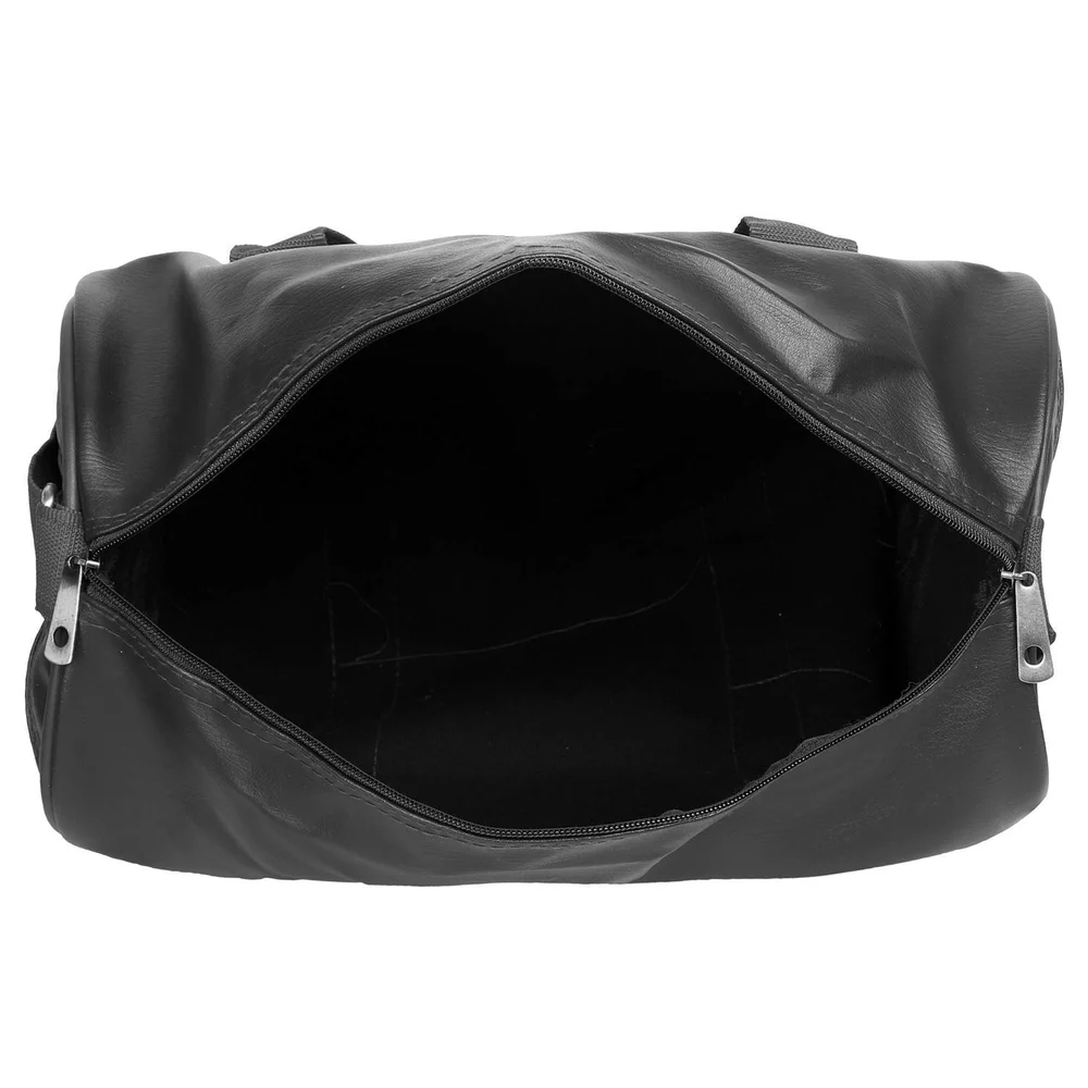 Black Leather Duffle Bag
