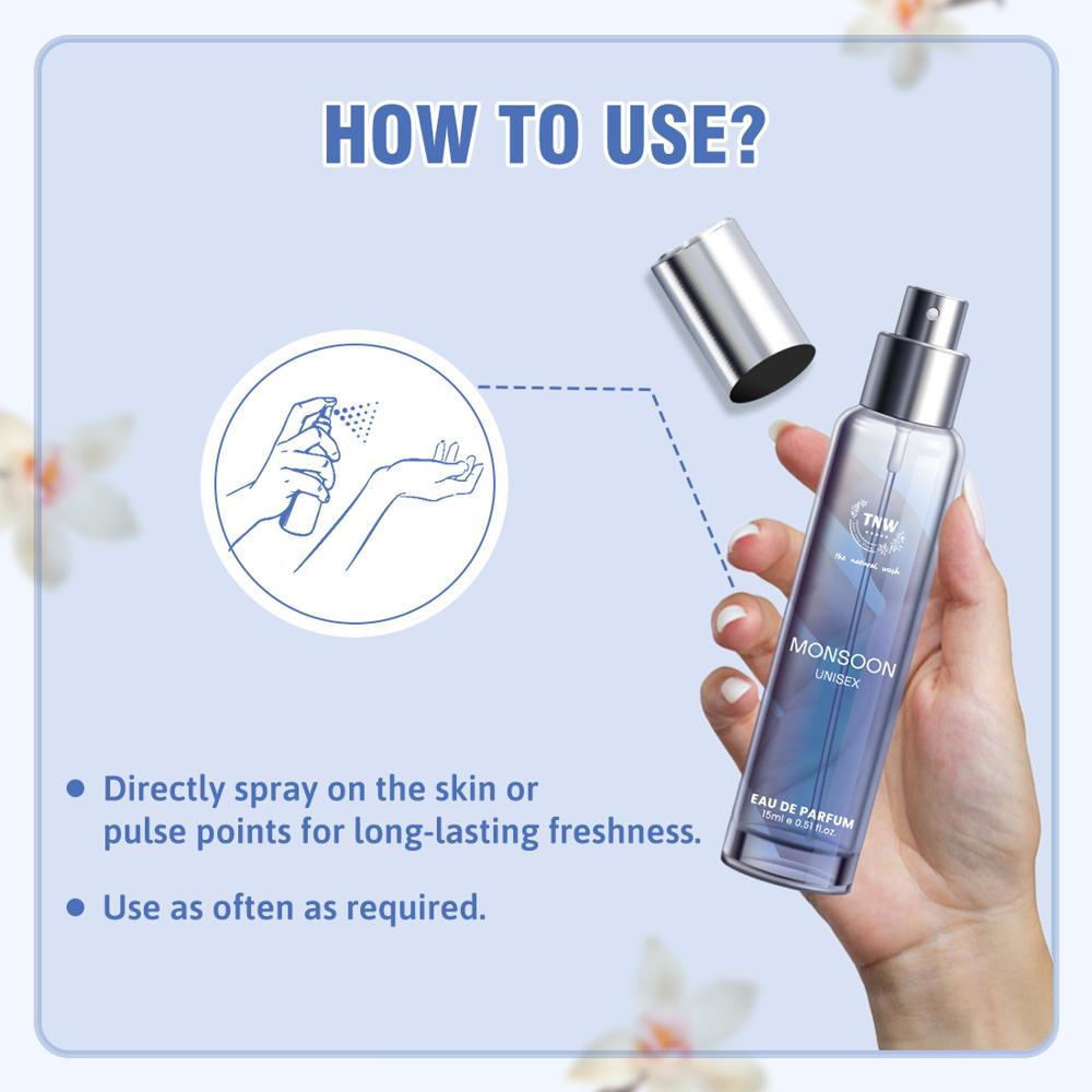 TNW - Monsoon Eau De Parfum - Fushion of Woody, Natural and Earthy Fragrances which lifts up