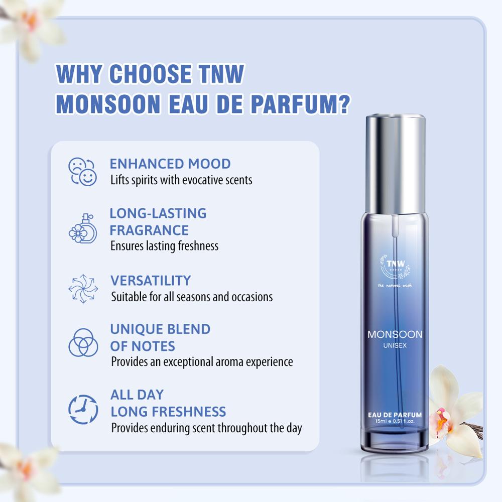 TNW - Monsoon Eau De Parfum - Fushion of Woody, Natural and Earthy Fragrances which lifts up