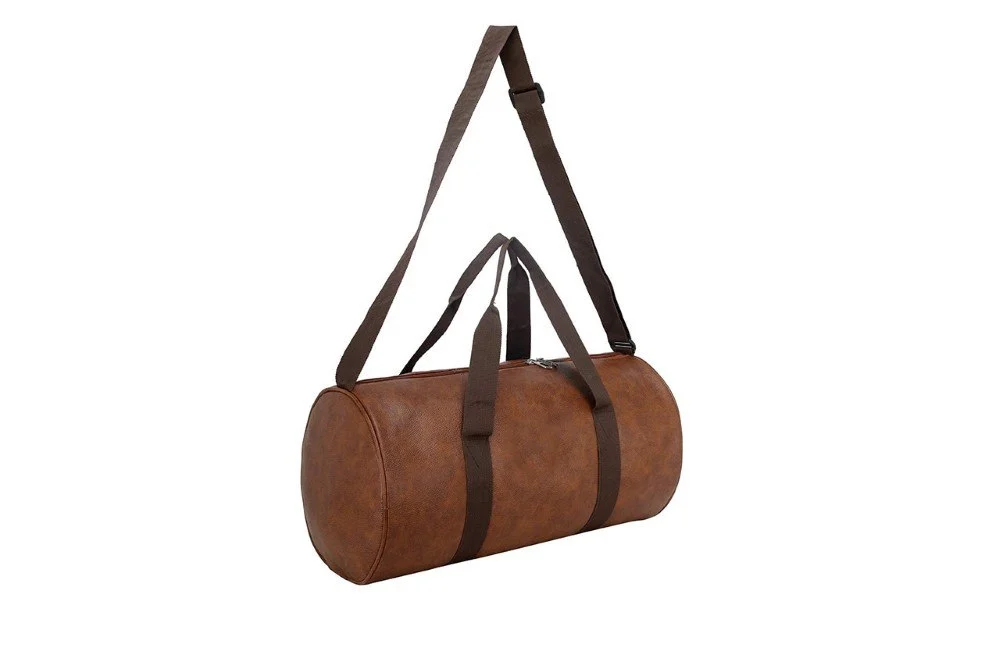 Tan Leather Duffle Bag