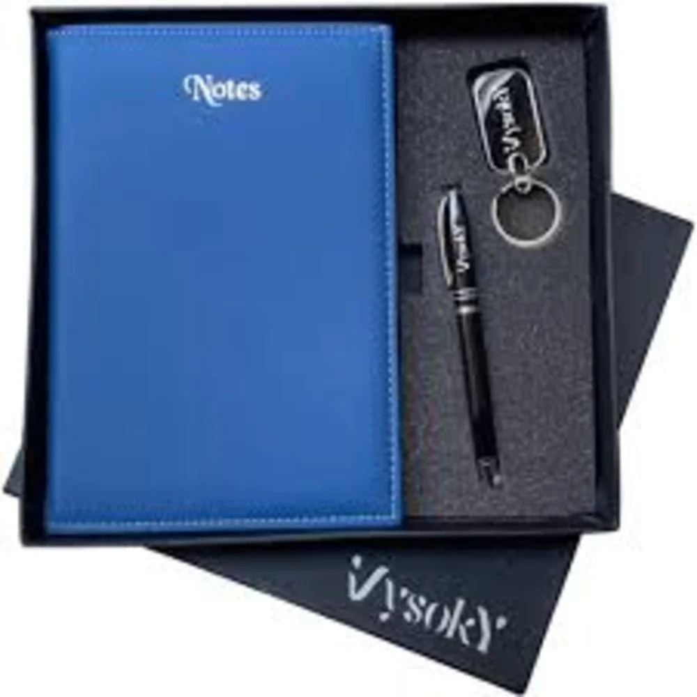 PU Leather combo pen with keychain