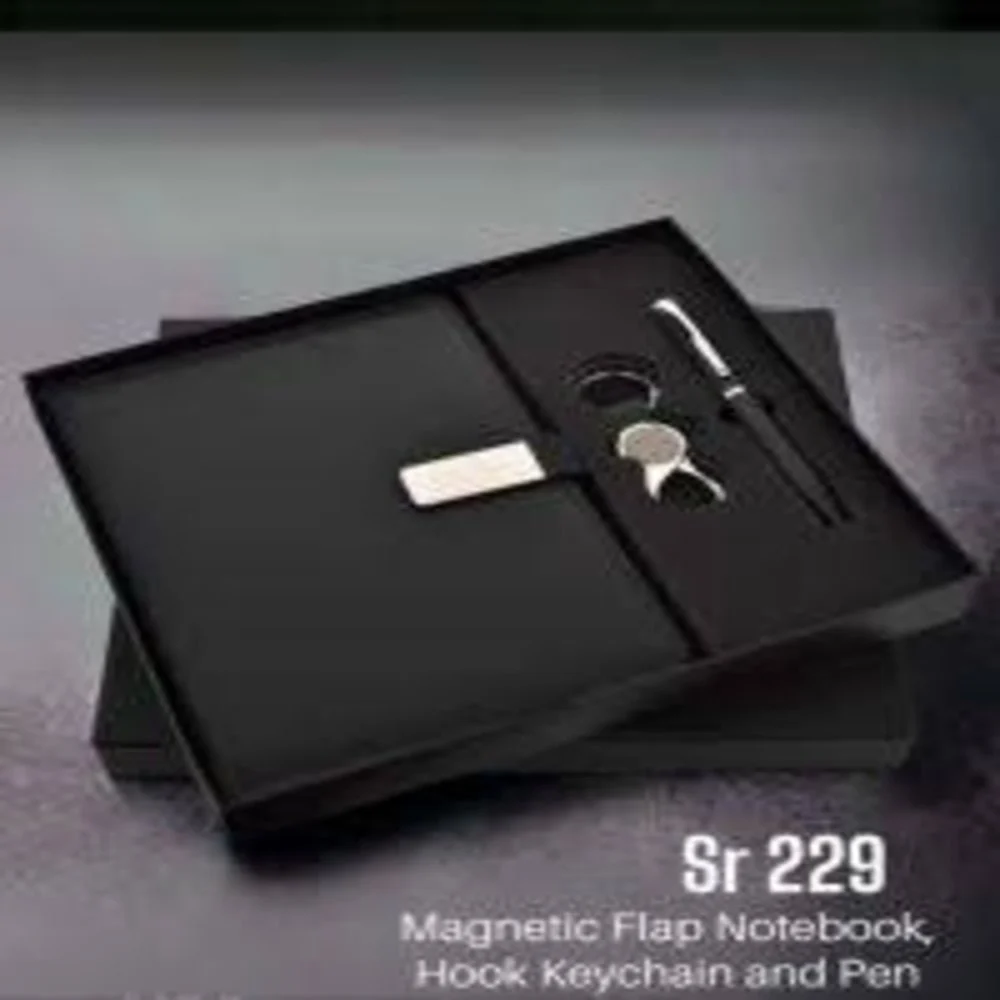 PU Leather combo pen with keychain