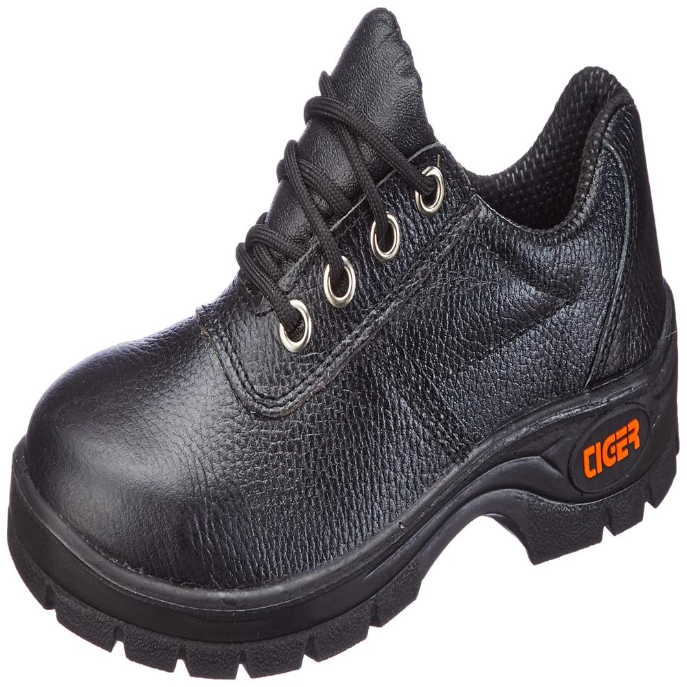 Safety Shoes - Synthetic Leather Upper, Size 5-11, Black Color | Steel Toe Cap, Anti Skid, Slip Resistant, Ce Marked