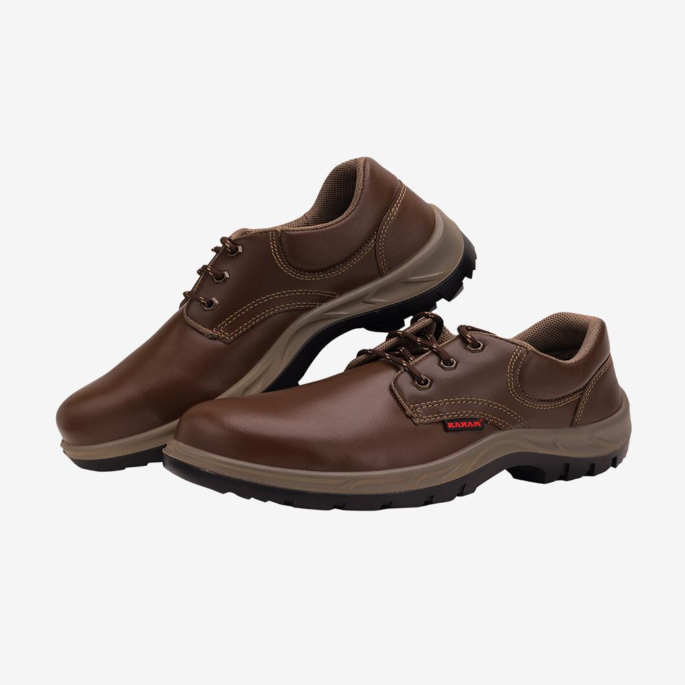 Safety Shoes - Synthetic Leather Upper, Size 5-11, Black Color | Steel Toe Cap, Anti Skid, Slip Resistant, Ce Marked