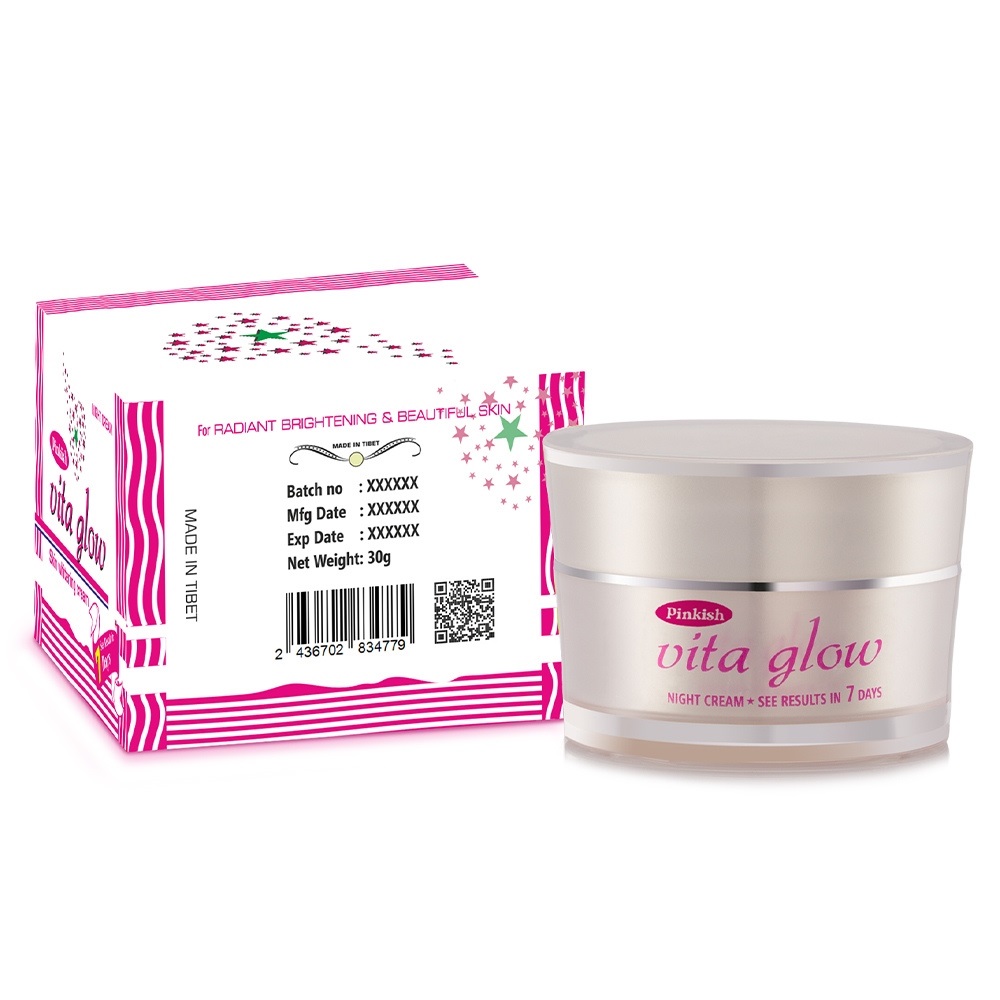 Pinkish Vita Glow Skin Whitening Night Cream