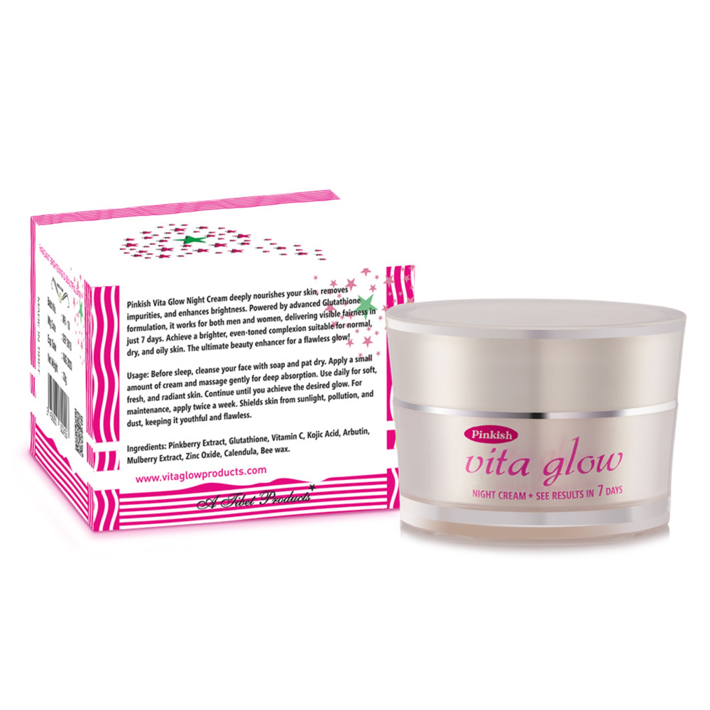 Pinkish Vita Glow Skin Whitening Night Cream