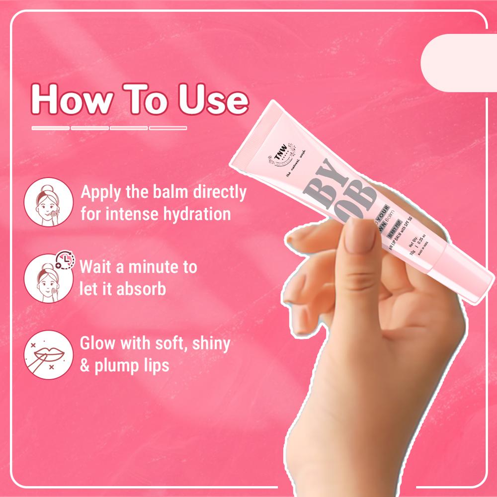 Byob Berry Pop Ph Lip Balm With Spf 50 For Plump & Hydrated Lips - Attributes: Smudge Proof