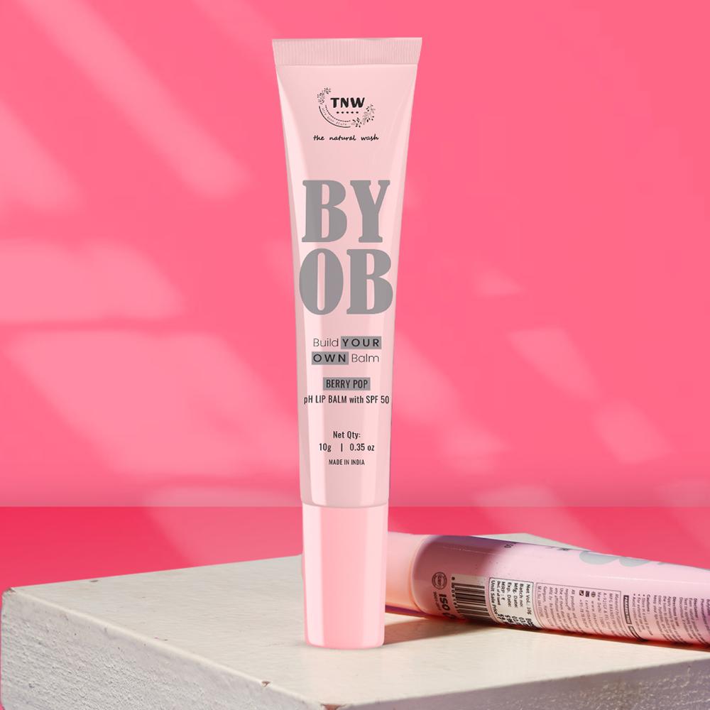BYOB Berry POP pH Lip Balm with SPF 50 for Plump & Hydrated Lips