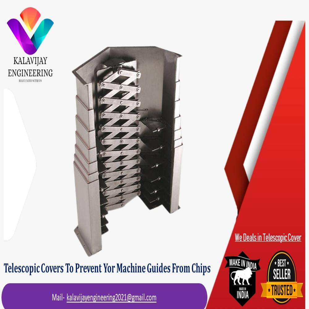 Cnc Machine Telescopic Cover - Stainless Steel, Polished Surface | Durable Manual Protection For Industrial Equipment, Easy Extend And Retract Function