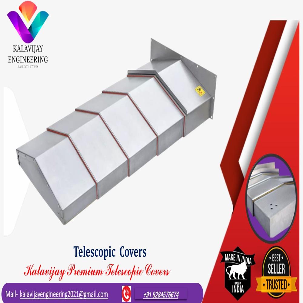 Cnc Machine Telescopic Cover - Stainless Steel, Polished Surface | Durable Manual Protection For Industrial Equipment, Easy Extend And Retract Function
